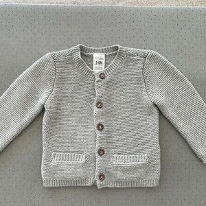 Grey knit sweater 3-6mo